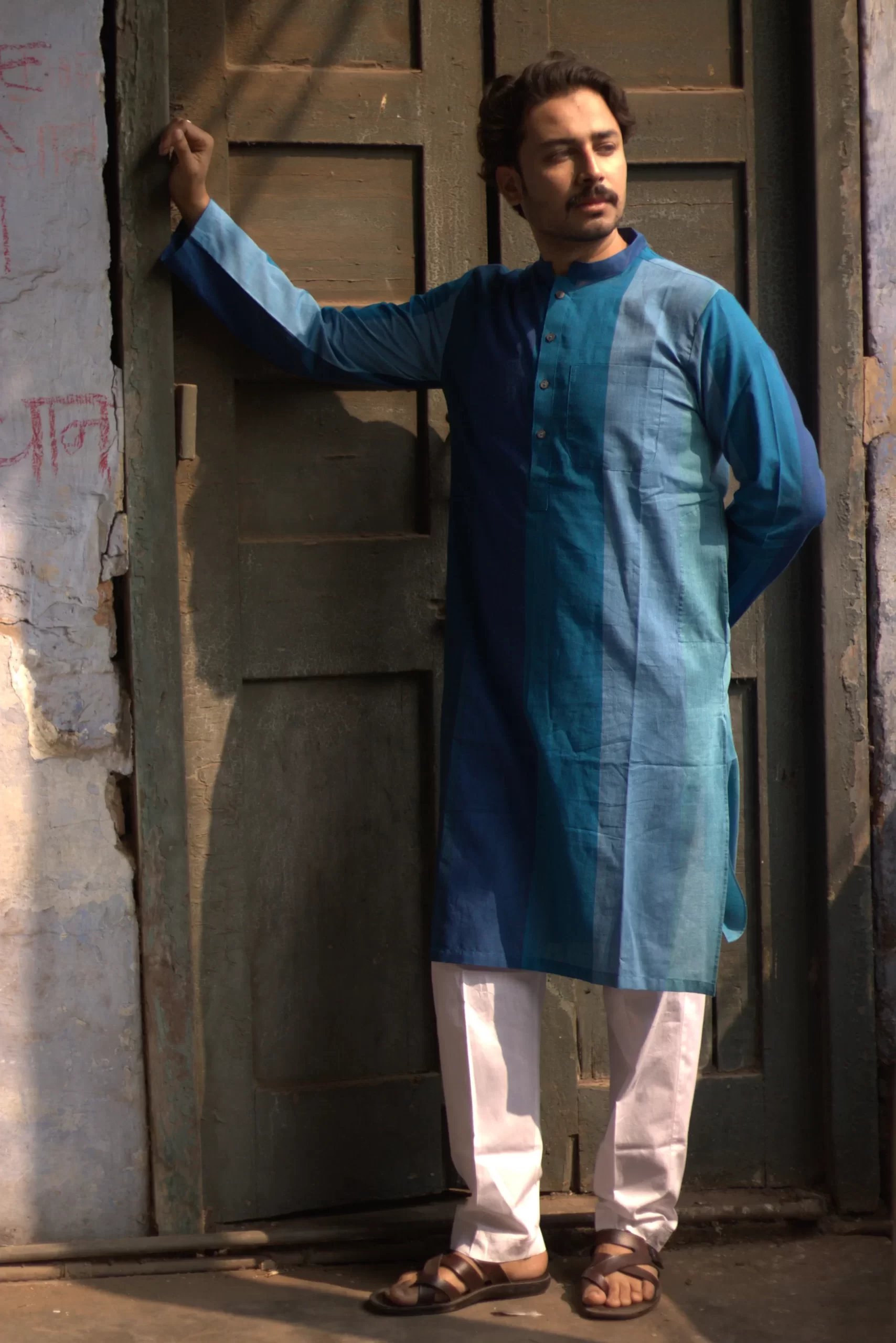 blue lining kurta
